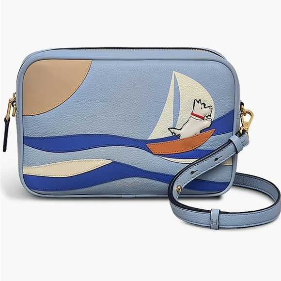 RADLEY LONDON Handbags - 💙🔹️RADLEY LONDON🔹️ Blue Leather Shore Thing small Zip top Crossbody Bag